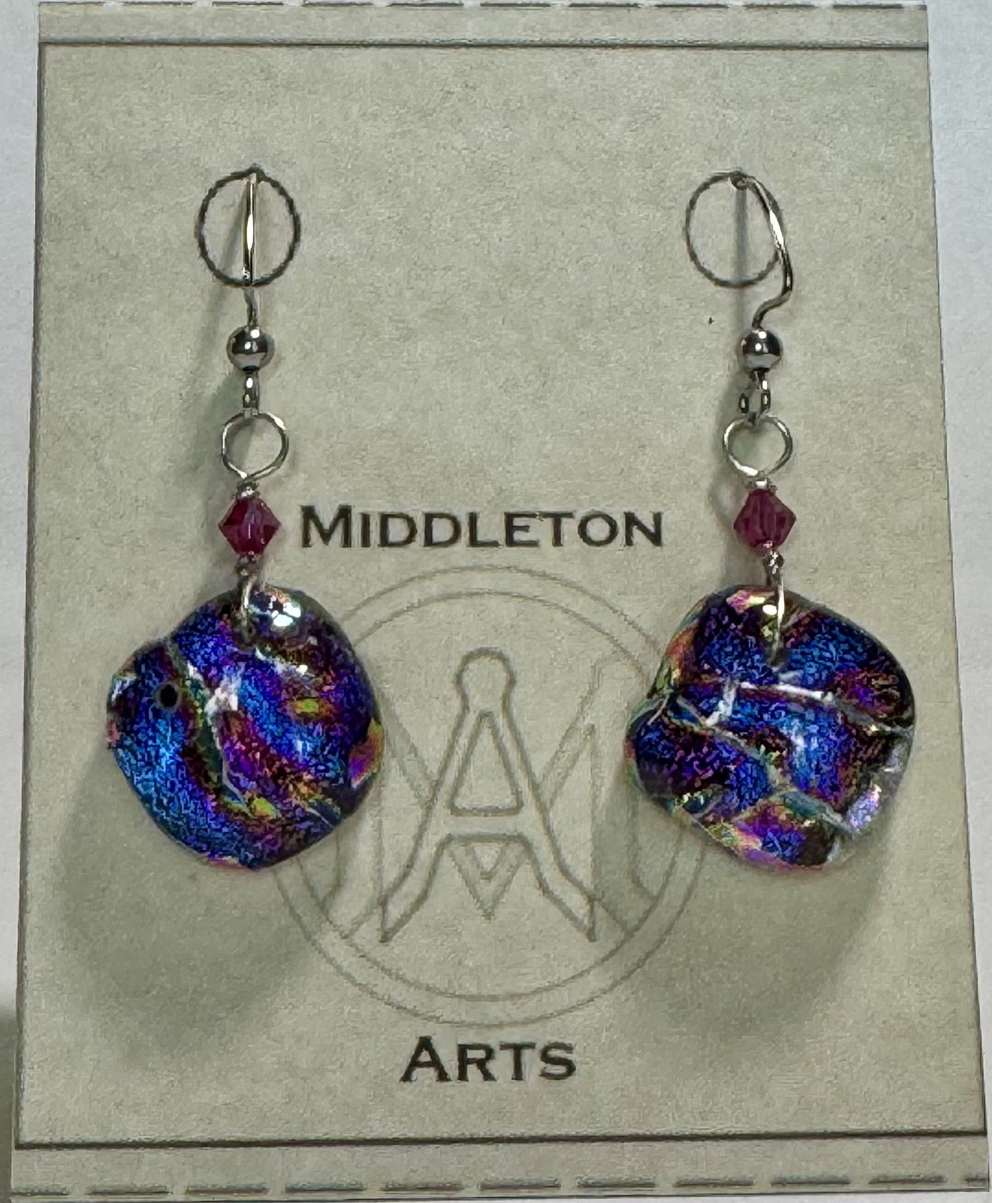 Aurora Neon Sunset Diamond-shaped Earrings