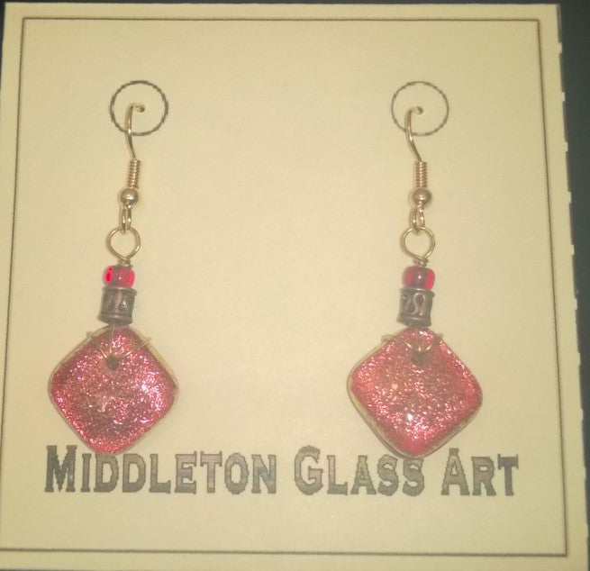 Copper Diamond-shaped Earrings