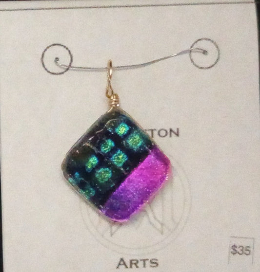 Cityscape Diamond-shaped Pendant