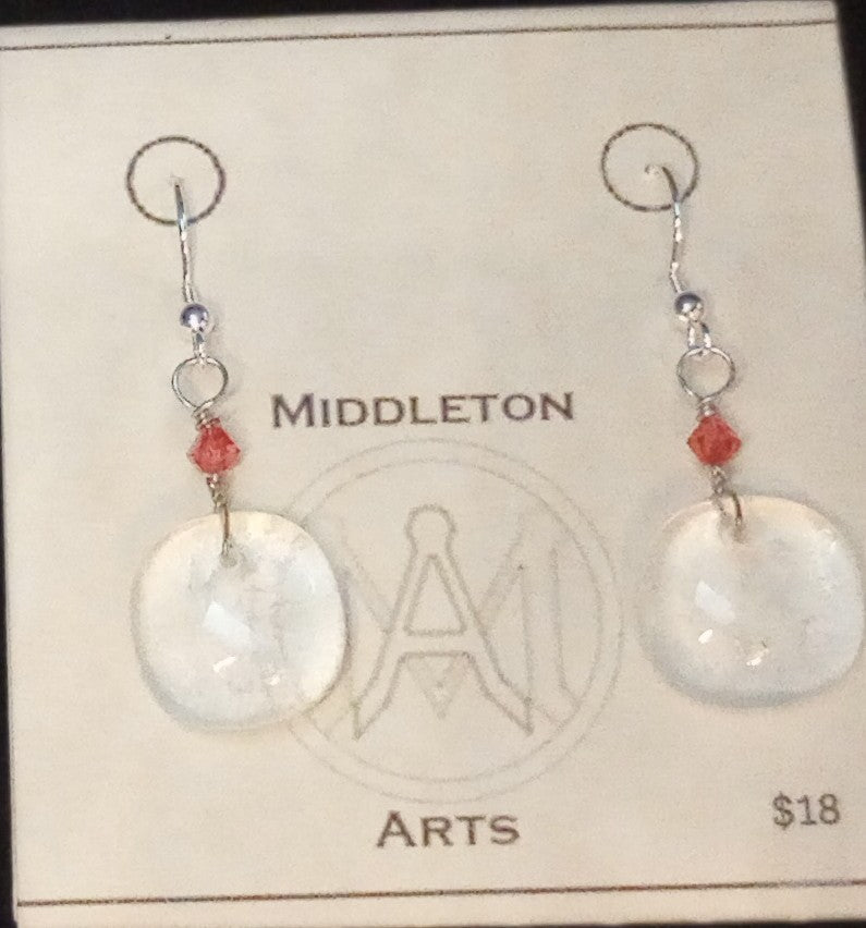 Clear Dichroic Earrings