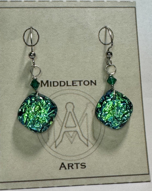 Emerald Foil Earrings
