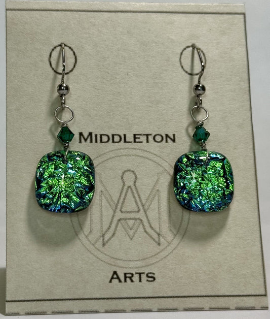 Emerald Foil Earrings
