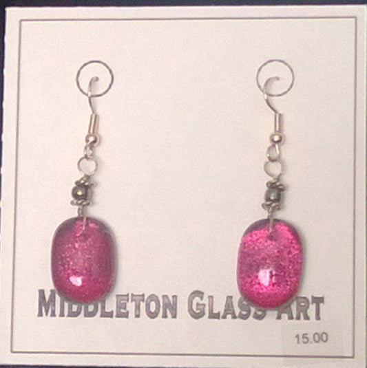 Black Cherry Oval Earrings