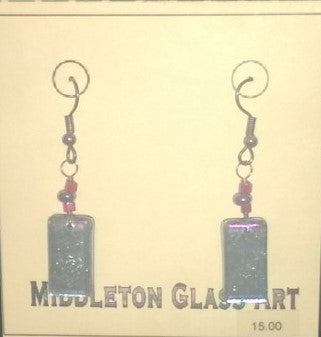 Silver Rectangle Earrings