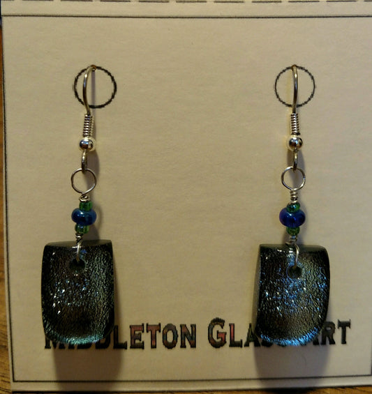 Silver Rectangle Earrings