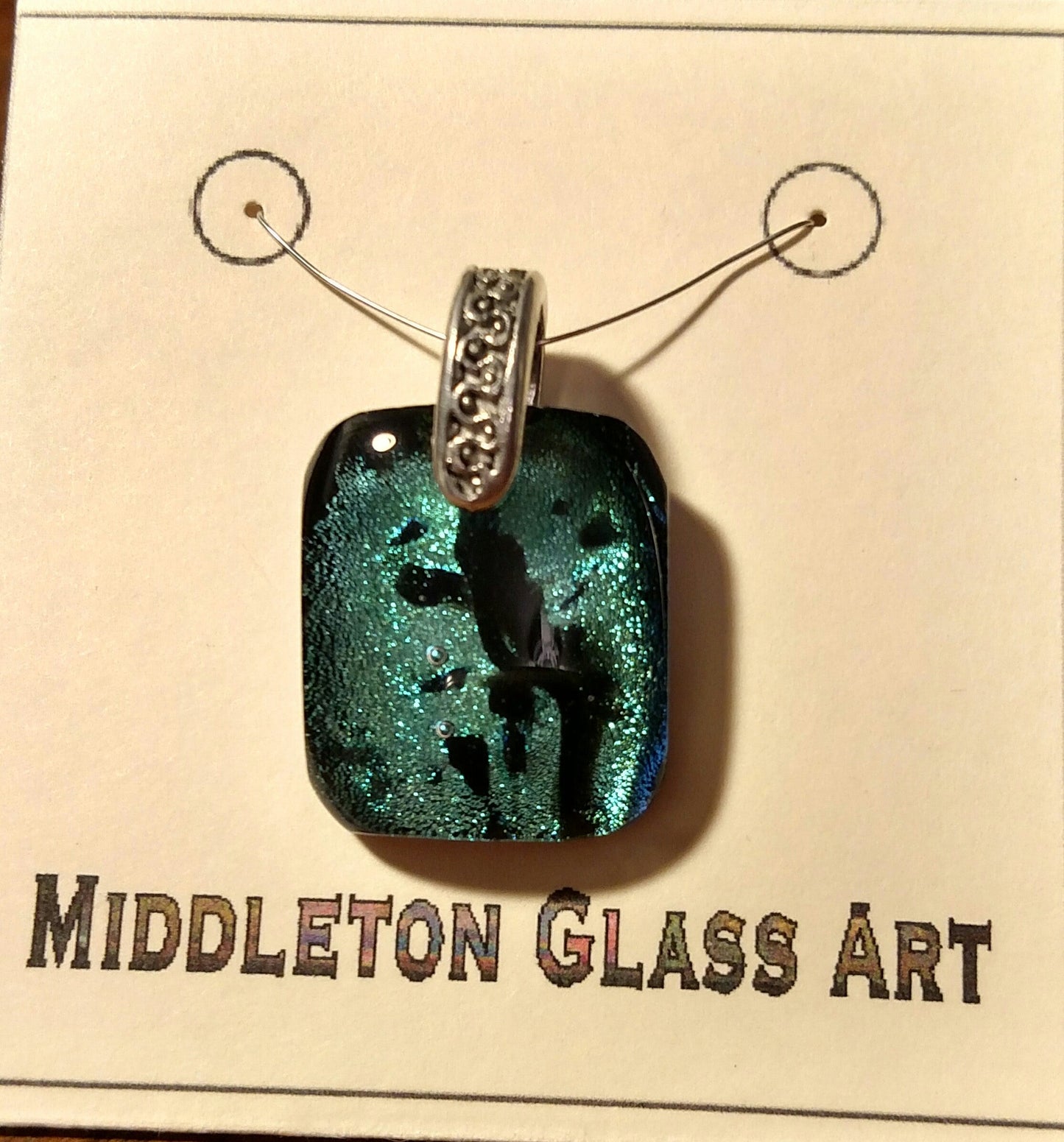 Light Blue Rorschach Pendant